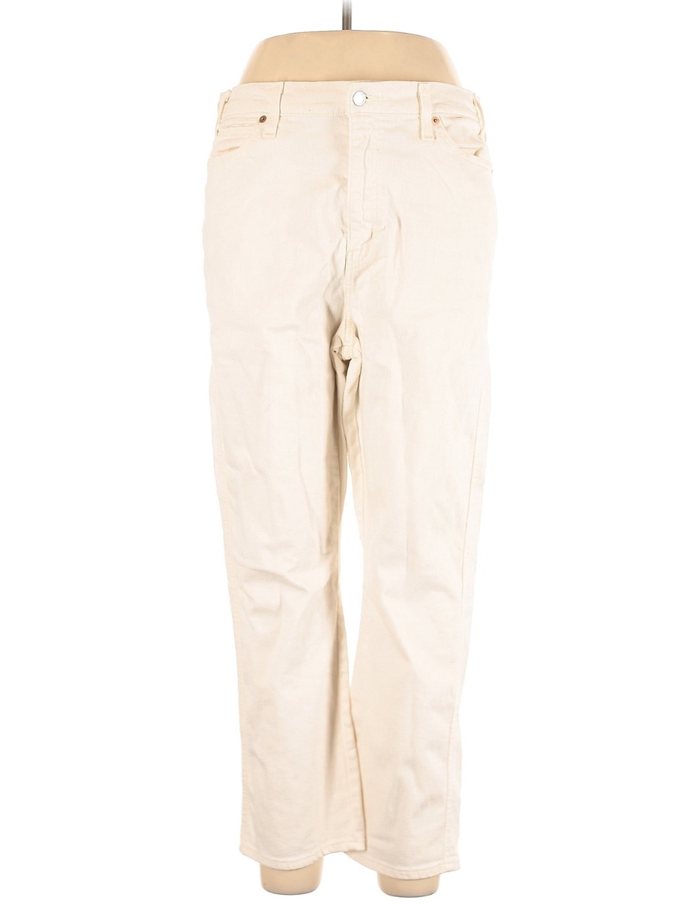 Like new Levi's off white straight leg high rise jeans